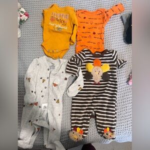 Bundle of fall newborn sleepers & onesies
